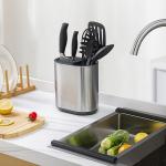 Sustainable Steel Kitchen Sink Caddy Organizer With Knife Block And Holder