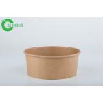 Biodegradable Kraft Paper Bowls 32oz Take Away Durable Food Container For Salad for sale