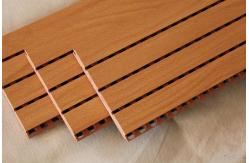 China Studio Room Wooden Grooved Acoustic Panel MDF Board Fireproof Melamine Surface supplier