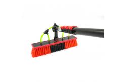 China Nylon Filament Solar Panel Cleaning Brush With Water Fed Pipe supplier