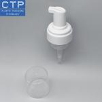 White 0.8CC Stainless Steel Spring Type 43mm Foam Pump With Cap for sale