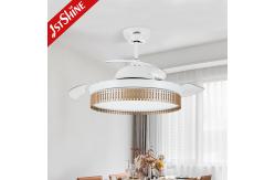 China 5 Speed Modern Retractable Ceiling Fan With 3 color LED Light supplier