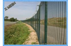 China Clearvu 358 Security Galvanized Fence Panels / Mesh Panels V Formation Horizontal supplier