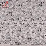 Fashion Swiss Lace Fabric 140cm Width / Embroidered Bridal Lace Fabric for sale