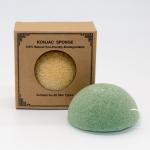 2.3x1.7In Green Tea Konjac Sponge Environmentally Friendly Natural Konjac Puff for sale