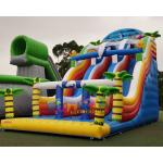 Digital Printing Palm Tree 2hp Inflatable Bouncer Slide for sale