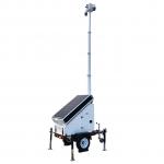 Mobile Surveillance Trailer Monocrystalline silicon Solar panel for Park monitoring for sale