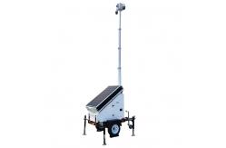 China Mobile Surveillance Trailer Monocrystalline silicon Solar panel for Park monitoring supplier