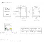 HR911105A HanRun Single Port RJ45 Connector with Integrated Magnetics and LED