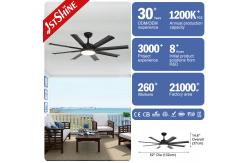 China 15cm 8 Matal Blade Ceiling Fan For Swimming Pool Yoga Studio supplier