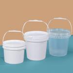 UMETASS 2L Food Grade Clear Plastic Bucket with Printed Lids and Pastic Handle