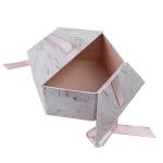 Creative Hexagonal Cardboard Gift Boxes With Ribbon Closure Marble Surface for sale