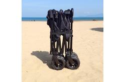 China Wide Wheel Folding Wagon Accept Customized Four Way Folding Beach Cart supplier