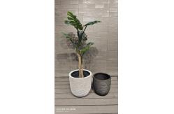 China Hand Carved Fiber Cement Pot Frost Resistant And Multi-functional Finishing supplier