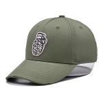 Curved Visor 5 Panel Cotton Baseball Cap Match The Fabric Color Eyelet for sale