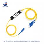 Yellow FTTH Fiber Optic Splitter Pigtail Type SC UPC 1x2 Plc Splitter for sale