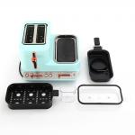 Small 120v 3 In 1 Breakfast Maker Kitchen Appliance With Toaster Frying Pan