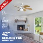 1stshine Decorative MDF Blades Electric DC Motor Ceiling Fan with Remote Control for sale