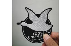 China 3D Logo Iron On TPU Custom Jean Jacket Patches Heat Transfer Patch supplier