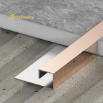 Rose Gold Green Black Mirror Stainless Steel Tile Trim 0.65mm T Profile for sale