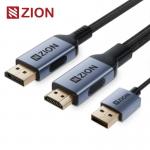 4K HDMI to DisplayPort Cable 4K Video Audio Converter for TVs Laptops PCs Monitors for sale