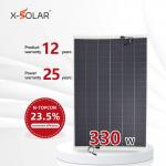 Max. System Voltage DC 1000/1500V IEC Solar Panel 330W HJT Solar Cell ETFE RV Awning Transparent Bificial Module for RV for sale