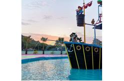 China Fiberglass Water Tower Slide Pirate Ship Anti Rust Playground Aqua Park Slides supplier