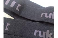 China Heat Transfer Logo On Polyester Elastic Webbing / Clothing Elastic Band supplier