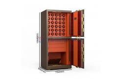 China Double Compartment Jewelry Lock Box Fingerprint Lock H1680mm Safe Watch Box supplier