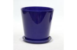 China Indoor Lightweight Blue Ceramic Pots With Drainage supplier