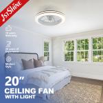 20 INCH/PEM Low Voltage LED Ceiling Fan Light with Dimmer Support and Fan Diameter for sale
