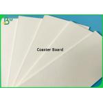 Uncoated 220G 270G 320G 350G White Coaster Paper / Absorbent Paper 0.4mm - 2mm Thick for sale