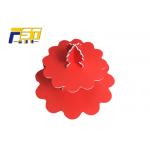 Bumping - Proof Red Cardboard Cake Stand Easily Recycled OEM / ODM Available