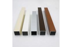 China Square Wood Grain Aluminum Extrusion Structural Stability And Superior Qualit supplier