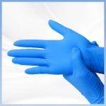 Powder Free Blue Nitrile Gloves Anti Static Abrasion Resistant for sale