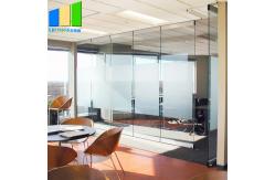 China Collapsible Movable Partition Walls / Clamp Frameless Glass Partition Wall For Conference Center supplier