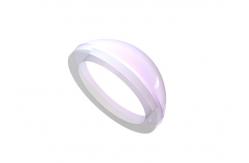 China Si Material Positive Meniscus Lens 632.8nm Low Spherical Aberration Lens supplier