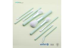 China ISO9001 Plastic Handle 9pcs Makeup Brush Set With Bag supplier