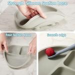 Lightweight Silicone Dinnerware Set Bib And Plate Adjustable For Toddler