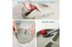 China Lightweight Silicone Dinnerware Set Bib And Plate Adjustable For Toddler supplier
