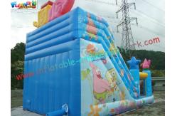 China Full Printing Sponge Bob Rent Inflatable Slide , Cute Customized Inflatable Slide Toys supplier