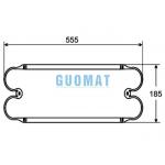 185mm Height Double Convoluted Air Spring With Natural Rubber 556238077