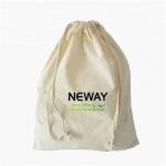 Custom Recycle Organic Cotton Pouch Canvas Drawstring Dust Bag With Logo Print for Clothes Shoes Package for sale
