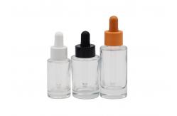 China Empty Glass Dropper Bottles 30ml 50ml Transparent Dropper Bottles For Essential Oils supplier