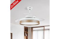 China 5 Speed Modern Retractable Ceiling Fan With 3 color LED Light supplier
