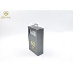 Black Mobile Accessories Packaging / Lid And Bottom Earphone Packaging Box for sale