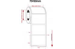 China 70mmx50mm 1mil White Matte High Temperature Resistant Polyimide Label supplier