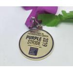 Die Casting Metal Medal Sandblasting Zinc Alloy Medal With Soft Enamel for sale