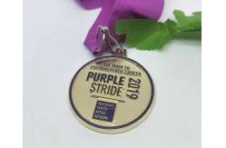China Die Casting Metal Medal Sandblasting Zinc Alloy Medal With Soft Enamel supplier