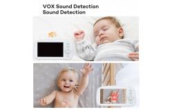 China 5 Inch Wireless Baby Monitor with Auto Tracking and 5000mAh Battery supplier